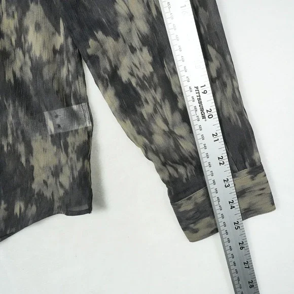 John Varvatos Shirt Mens Small Sheer Abstract Floral Lightweight Modal - Picture 8 of 9